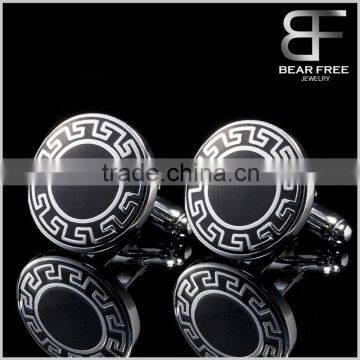 Brass Enamel Cufflinks Great Wall Texture Designs for Men's Jewelry