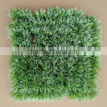 Decorative Lush Plastic Indoor Artificial Green Needle Leaves Grass Mat Hedge