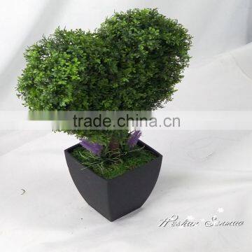 Artificial bonsai plant artificial boxwood topiary grass balls price with tree trunks