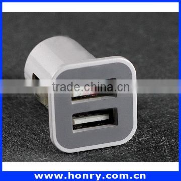 Customized antique travel usb car charger with 2 usb ports