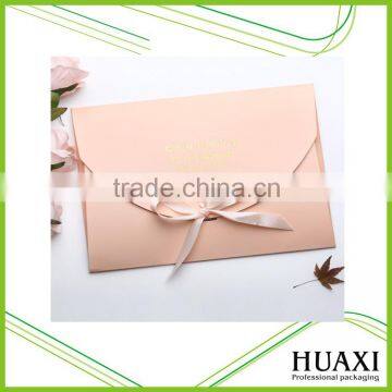 Special Design Envelope Shape Paper Box with Silk Ribbon