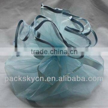 round colorful organza makeup packing bag