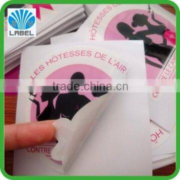 OEM design custom pvc vinyl sticker logo stickers adhesive sticker labels in roll