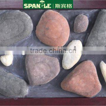 cheap imitation stone wall panel pebble stone