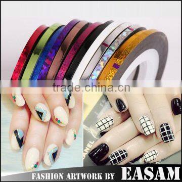 widen out nail art stripping tape,broaden nail art stripping tape with 34 colors