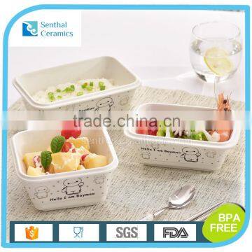 Bento lunch box,Rectangular ceramic Lunch Box with airtight lid,kids lunch box