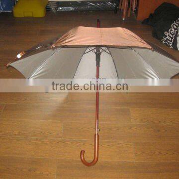 Good UV protection, 190T polyester with silver coating, straight sun and rain umbrellas