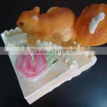 squirrel scented artistic candle for birthday using, crafts colorful candle