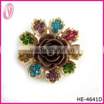 Shiny Flower Metal Safety Pin For Brooch