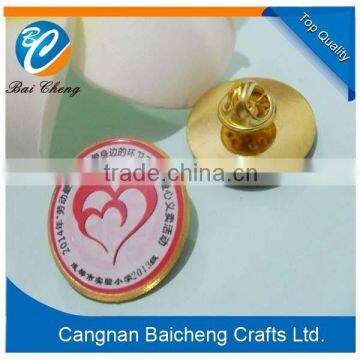 Irregular shape metal badges, custom and wholesale