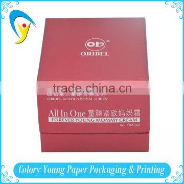 China rectangular cardboard box for face cream