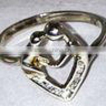 Kissing Heart 925 Sterling Silver Finger Rings SC119