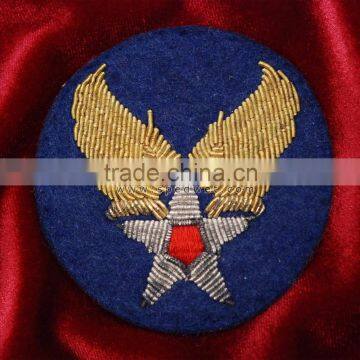 WW2 US army air corps winged star shoulder | Hand made british patch bullion embroidery