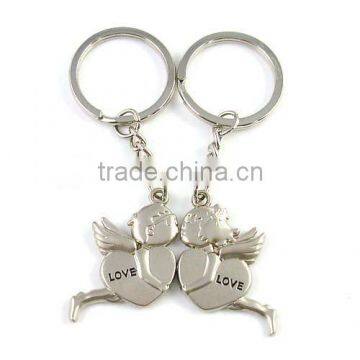 Key zinc alloy, with 2pcs angel per set