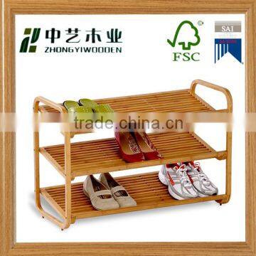 Handmade high quality antique cheap wooden standing shoe rack