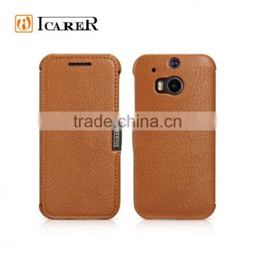 icarer genuine wallet Leather Case For HTC ONE M8