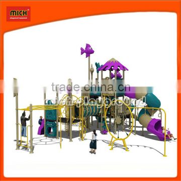 Big children outdoor playground tunnel slide