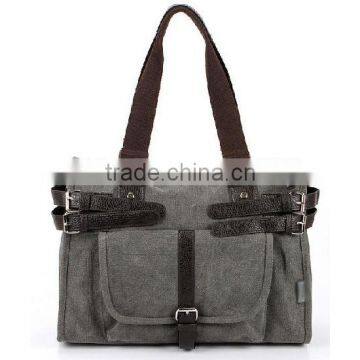 canvas messenger bag/ leather canvas messenger bags/2015 wholesale unisex canvas leather messenger bag