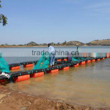 HDPE fish cage floating in Africa for fish farming