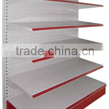 Single-side Perforated Back Panel Shelving for Supermarket