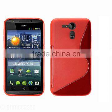 red tpu case for Acer Liquid E700 red s line case