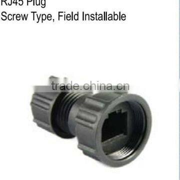 RJ45 series, panel plug,screw type, ip67 waterproof connector