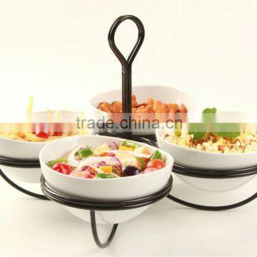 Hot sales 4 PCS White Ceramic Bowl Set