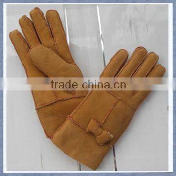 Supply Handmade Sheepskin Leather Fur Gloves for ladies