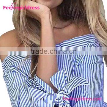 2016 No moq latest designer casual girls blouse design