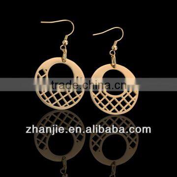 New cheap wholesale gold plating chip hollow-out earrings
