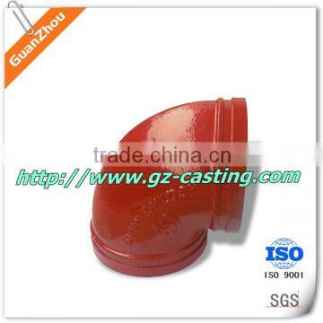 Ductile Iron casting guanzhou custom&OEM cast iron drain sewer pipe fittings Red