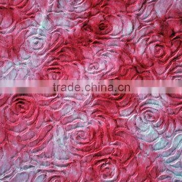 Tie die rose embossed plush