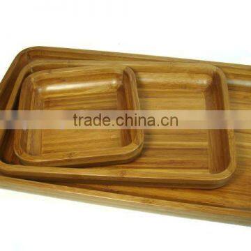 Bamboo Breakfast Food Serving Service Tray for Salad and Sushi suitable for Home and Hotel and Restaurant and Bar