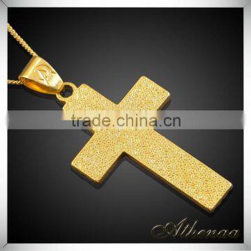 Essential Oil New Design Gold Fashion Jewelry Brass Carved Jesus Cross Pendant photo-4