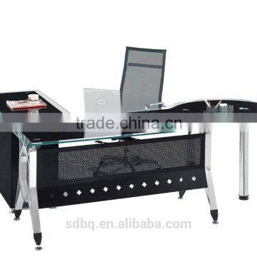 PT-D018 China Executive Office Furniture Used metal desks with glass top