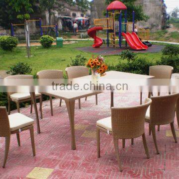 Finland Outdoor Garden hot sale wicker Rattan Cane Dining Furniture