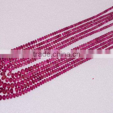 Pink Tourmaline Faceted Rondell 5 Strand Necklace photo-4