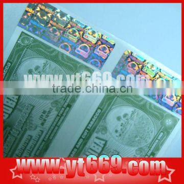 anti-counterfeit paper hologram security sticker