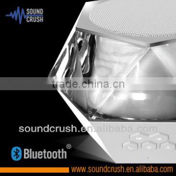 mini led bluetooth speaker with crystal body/Bluetooth 3.0