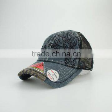 promotional cotton custom baseball caps mesh back