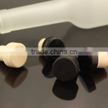 Hot sell rubber stopper wholesale rubber stopper glass bottle glossy black glass bottle