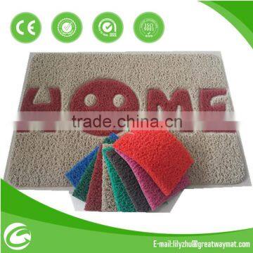 Green plastic door mat