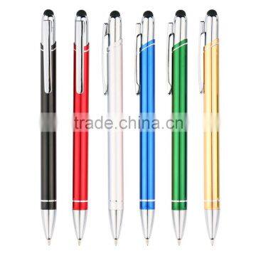 Cheap Wholesale Advertising Metal Promotional stylus Pen with customized logo Printing