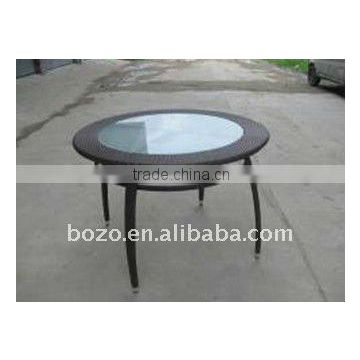 Fashion Round Glass Rattan Table