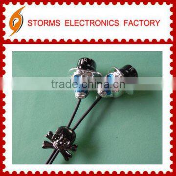 Scared metal Hallowmas or halloween gift skull earphones wholesale china in bulk