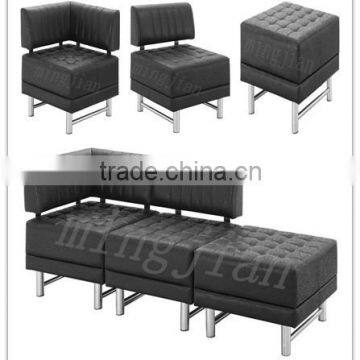 Long Size Moveable Hair Salon Waiting Chair With Backrest, 1 Set=3 Pcs K112