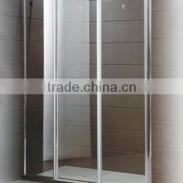 Straight tempered glass sliding door shower door