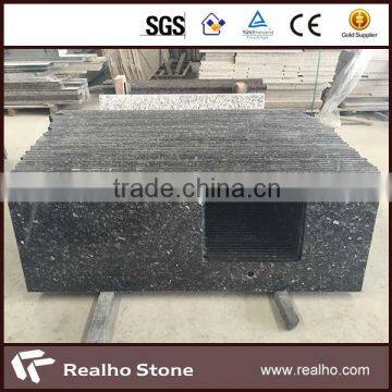 emerald pearl prefab granite countertop for bathroom/kitchen