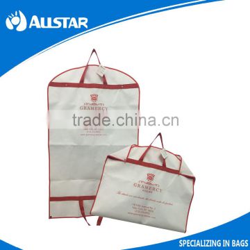 Customized Handle Zipper Non woven Suit Bag