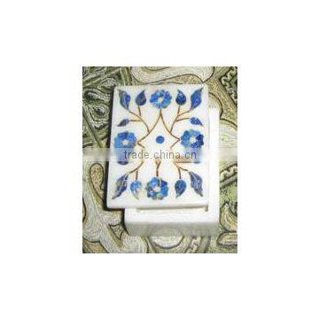 Inlay Marble White Lapis Stone Box